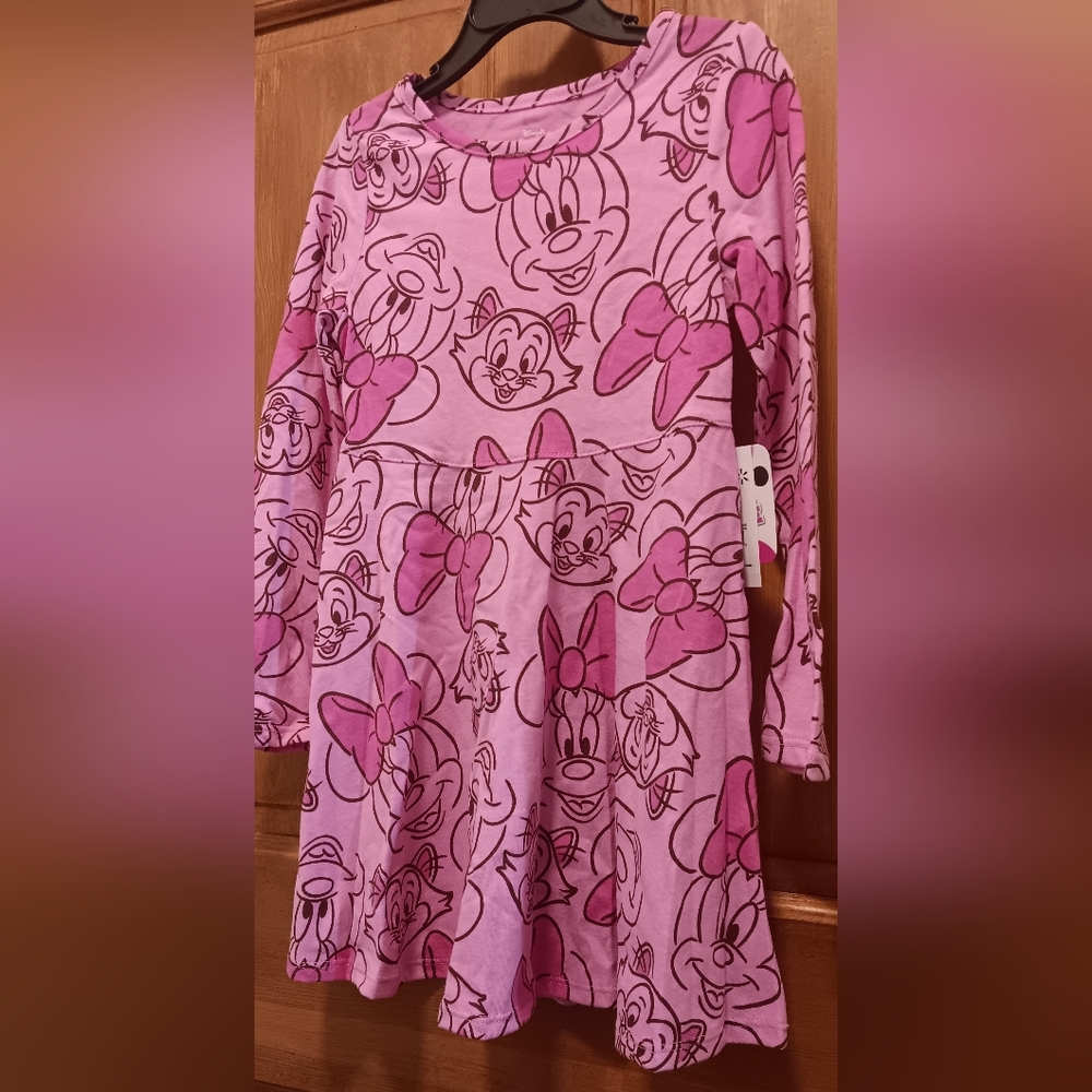 NWT Pink Disney Minnie Mouse Dress Girls Size: 5t - Picture 3 of 7
